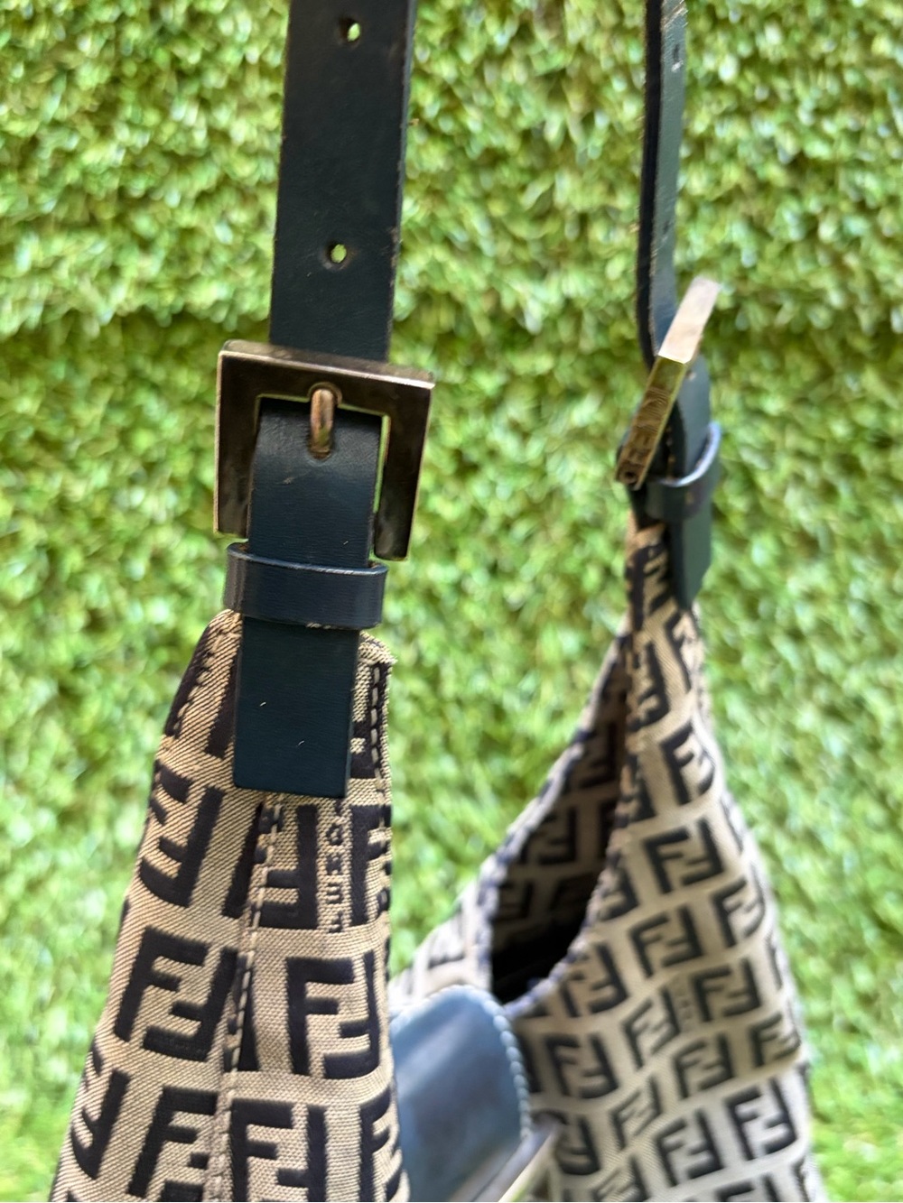 Vintage Fendi Zucca Monogram Canvas Hobo Shoulder Bag - Picture 10 of 16